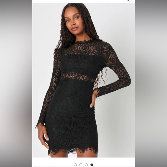 Endless Rose black lace long sleeved dress - Picture 5 of 5